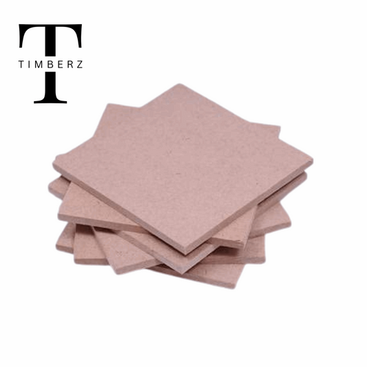 50 Pieces 3 Inches Unfinished MDF Wooden Pieces Square Blank Round Corners | MDF Sheets for DIY Arts Craft Project, Square Shape Blank Pieces