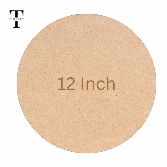 12 Inch MDF Circle Boards - Round MDF Wood Boards for Art, Craft, Resin, Lippan, Mandala, Painting, Wall Hanging, Clock Making, Decoration with 5.5mm Thickness
