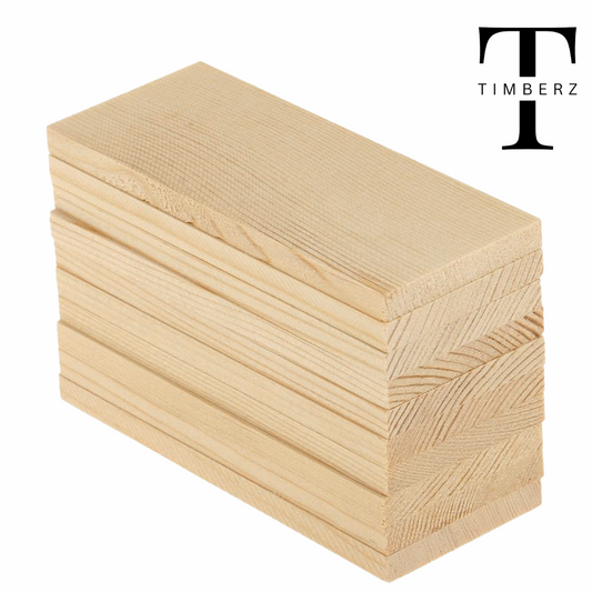 Pinewood Natural Wooden Planks | 10 Pieces Of Natural Pine Wood Rectangle Board Panel for Arts & Craft - 20cm Rectagular PineWood Panel