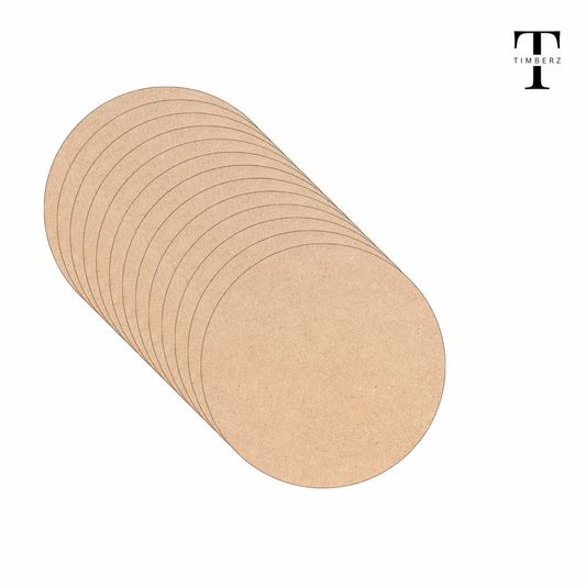 12 Inch MDF Circle Boards - Round MDF Wood Boards for Art, Craft, Resin, Lippan, Mandala, Painting, Wall Hanging, Clock Making, Decoration with 5.5mm Thickness