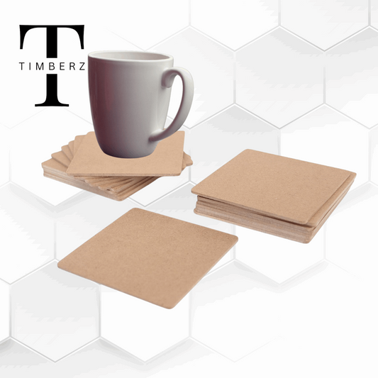 50 Pieces 3 Inches Unfinished MDF Wooden Pieces Square Blank Round Corners | MDF Sheets for DIY Arts Craft Project, Square Shape Blank Pieces