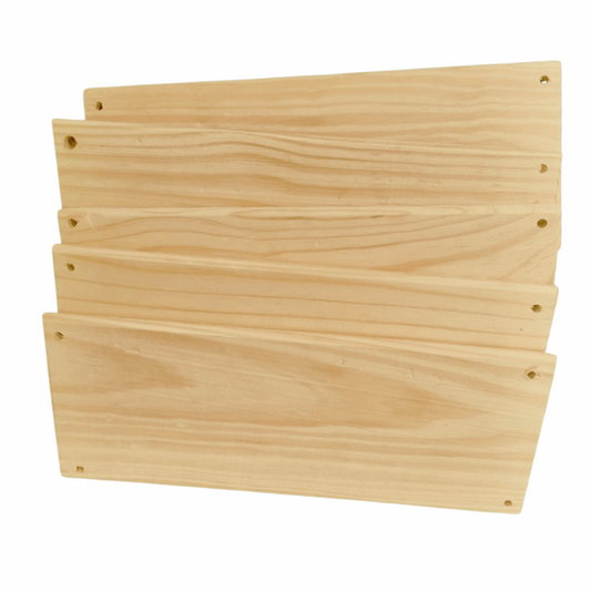 Pinewood Plank With Hanging Holes | Rectangular Wooden Plank for Crafting & DIY | Solid and Natural PineWood Wooden Plank Pack of 4Pcs