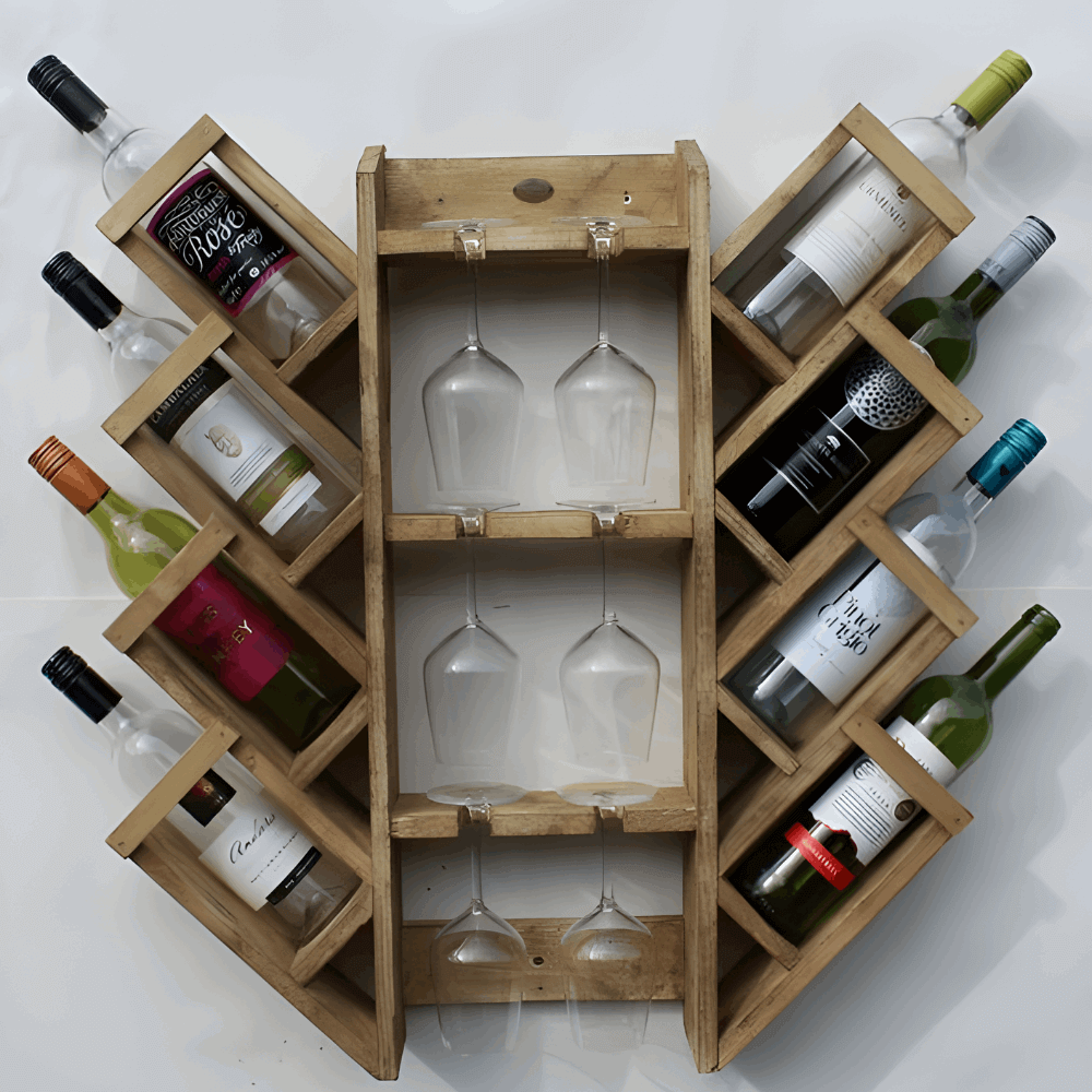 Wine Decor Conversation Piece Wine Rack Elegant Pallet Wine Rack