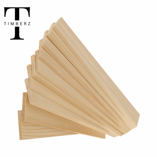 Pinewood Natural Wooden Planks | 10 Pieces Of Natural Pine Wood Rectangle Board Panel for Arts & Craft - 20cm Rectagular PineWood Panel