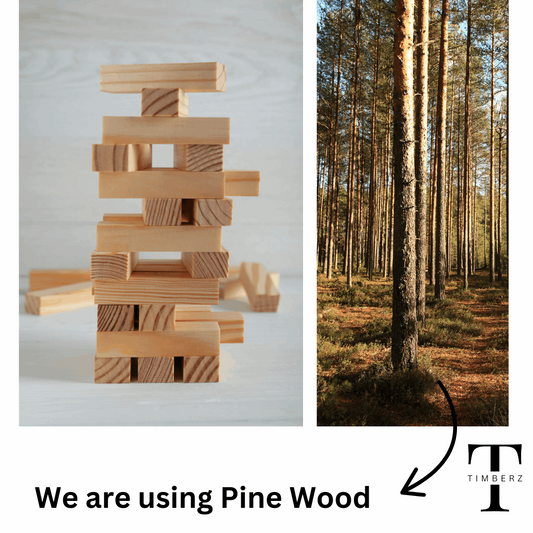 48 Pcs Wooden Building Blocks Puzzle | Pine Wood Wooden Blocks Stacking Game Maths, Tumbling Tower 48 Pcs Game for Adults & Kids.