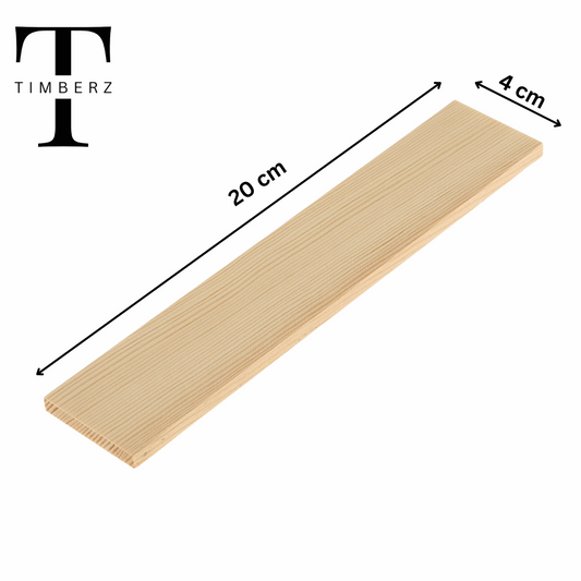 Pinewood Natural Wooden Planks | 10 Pieces Of Natural Pine Wood Rectangle Board Panel for Arts & Craft - 20cm Rectagular PineWood Panel