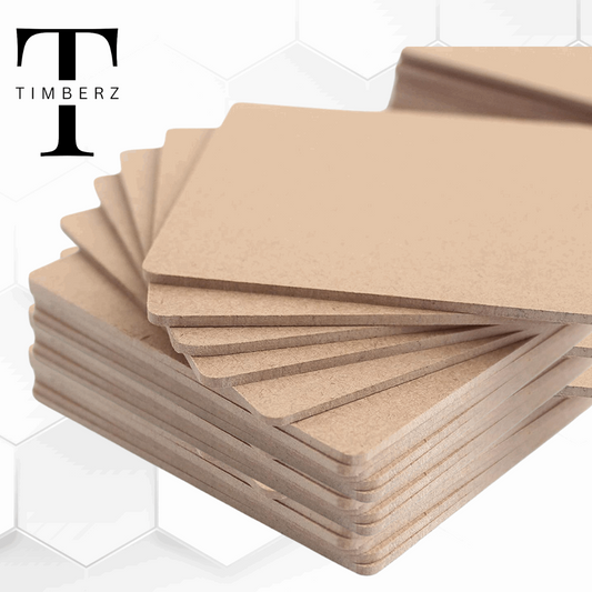 50 Pieces 3 Inches Unfinished MDF Wooden Pieces Square Blank Round Corners | MDF Sheets for DIY Arts Craft Project, Square Shape Blank Pieces