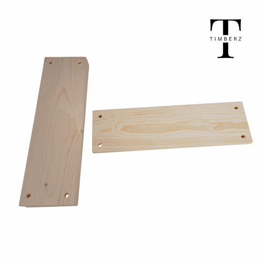 Pinewood Plank With Hanging Holes | Rectangular Wooden Plank for Crafting & DIY | Solid and Natural PineWood Wooden Plank Pack of 4Pcs