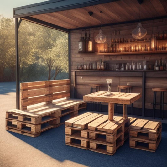 Bar Counter with Pallets - PTBRC003 - PalleTrendz