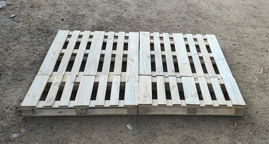 Queen size single layer pallet Bed