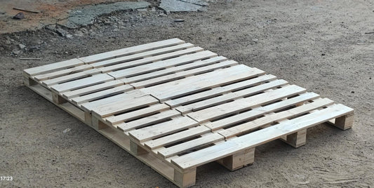 Queen size single layer pallet Bed