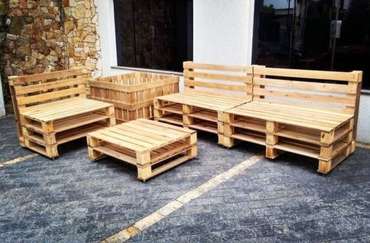 2+1+1-SEATER DOUBLE LAYER PALLET SOFA WITHOUT ARM REST - PTS009 - PalleTrendz