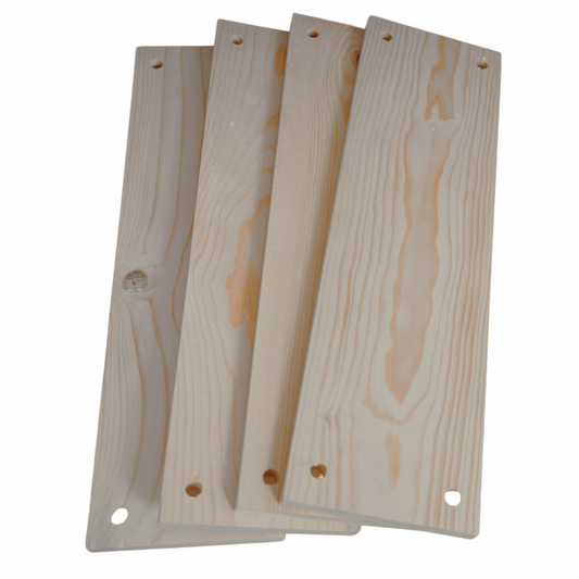 Pinewood Plank With Hanging Holes | Rectangular Wooden Plank for Crafting & DIY | Solid and Natural PineWood Wooden Plank Pack of 4Pcs