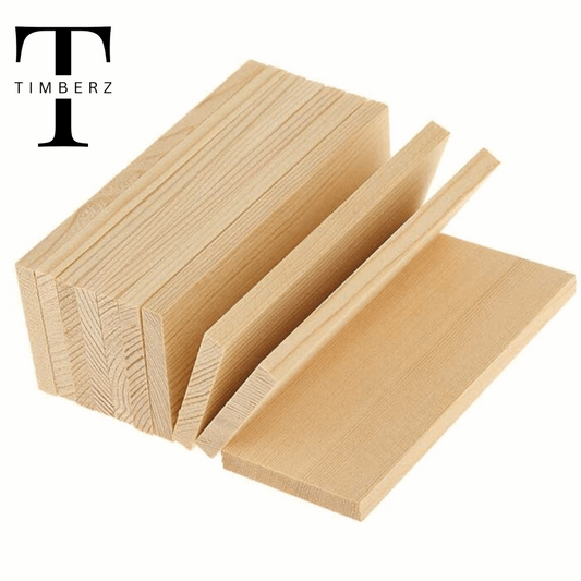 Pinewood Natural Wooden Planks | 10 Pieces Of Natural Pine Wood Rectangle Board Panel for Arts & Craft - 20cm Rectagular PineWood Panel