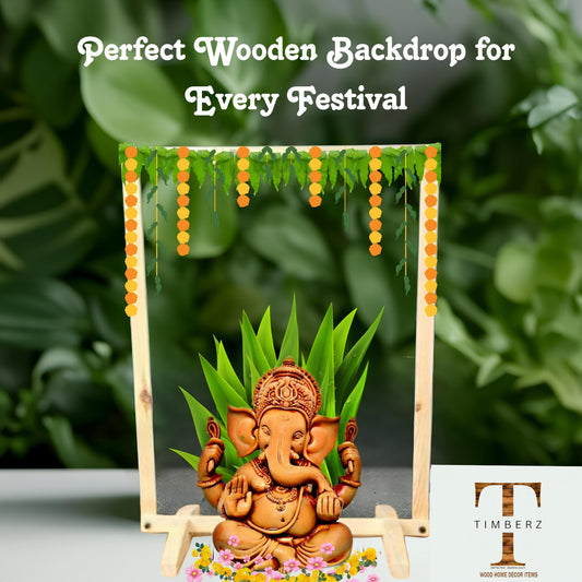 DIY Foldable Wooden Mandap for Home Mandir | Ganpati Pooja | Foldable Mandap with Screw | Office Pooja | Decoration for Ganpati | Ganesh Chaturthi Backdrop